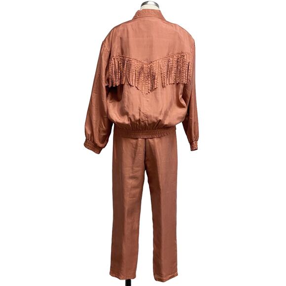Vintage Malcolm Flowers Womens Size M Silk Fringe Tracksuit - Picture 12 of 12